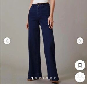Anthropologie Pilcro the skipper full length wide leg jeans, size 24